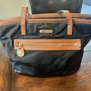 MICHAEL KORS Leather-Trimmed Nylon Tote